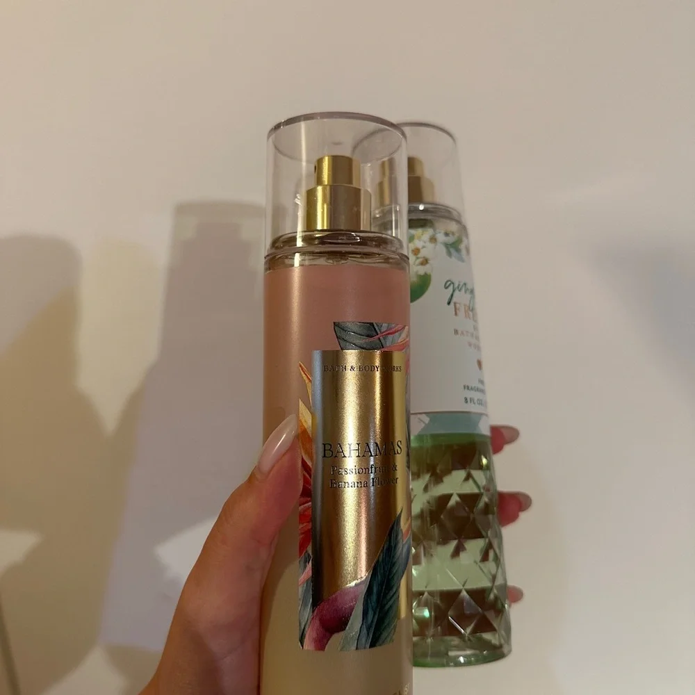 Bath & Body Works Bahamas Pink & Gingham‎ Fresh Green Mist Duo
